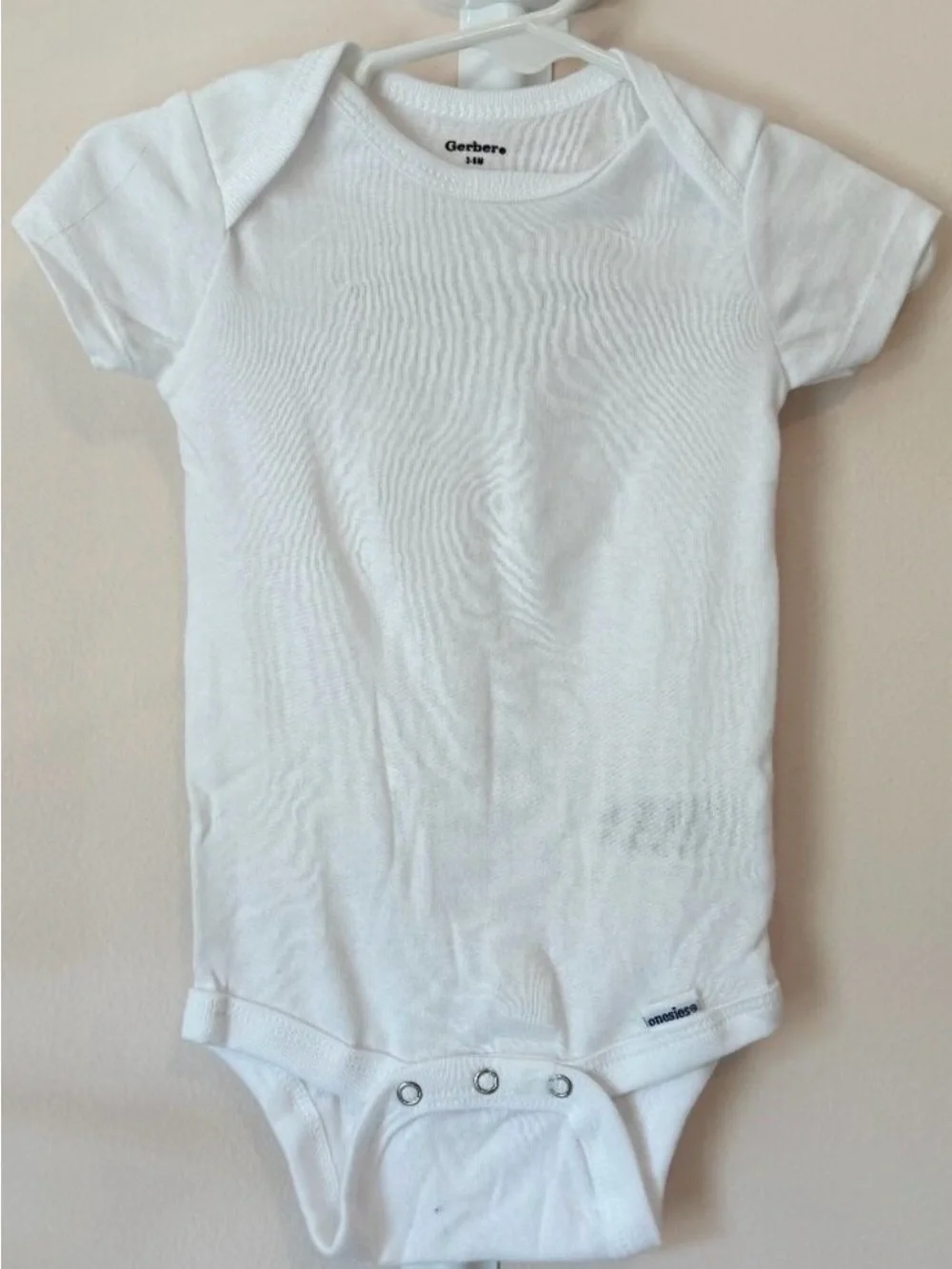 2 Pack of Gerber White Short Sleeve Onesies® Bodysuits